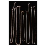 Various length and width chains for pendants