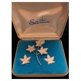 Sterling Sabrina brooch & screw on earring set