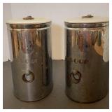 Mid Century Modern Metal Canisters