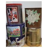 Tins & wastebasket
