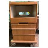 Utility Cart on Casters with drawer storage