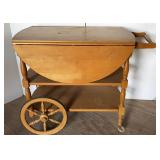 VTG Maple Drop-Leaf Bar Cart