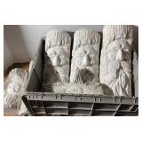 Chalkware Face In Tree in Folding Lid Tote