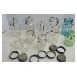 Old canning jars: Ball. Atlas. Presto. All glass