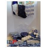 Blue/ White Christmas decor