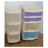 3 & 4 drawer plastic storage