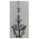 Scrolled metal pendant