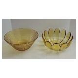 MCM amber glass bowls
