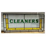 "Cleaners" stained glass sign