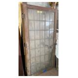 (2) Antique Leaded Glass French Doors