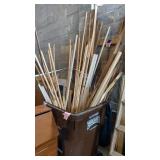 Trash Bin Full of Various Trim & Dowels