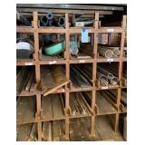 Racks of Scrap Lumber, pvc & Pipe Insulation