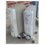 2 electric oil space heaters