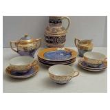 Lusterware tea set & pitcher