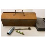 Vtg Metal Tool Box & Contents