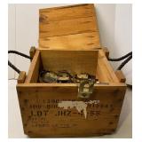 Wooden Ammo Box of Cabinet Hinges