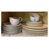Plain white China pieces