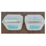 2 Pyrex Amish Butter Rooster