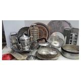 Plated silver, baking items, trays