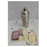 Vintage cocktail items