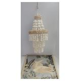 Print 19.5 x 23.5". Puca shell chandelier 22"