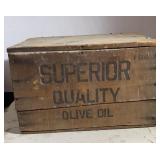 Antique Superior Quality Olive Oil Wooden Box