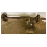 Antique Axle & Gears for Machinery from