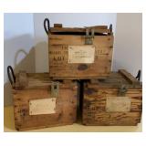 Vtg Military Ammunition Boxes