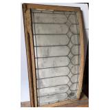Antique Curved Leaded Glass Window
