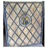 Antique Leaded & Stained Glass Panel