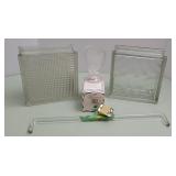Glass blocks & towel bar