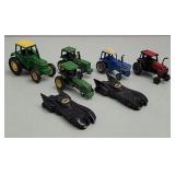 Toy tractors. 2 Batmobiles