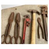 Pipe Wrenches, Snips, Hammer & pliers