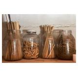 Gallon Glass Jars of Dowels & Pegs