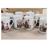 1982 Norman Rockwell Mugs