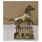 Vtg. Solid Brass Horse Figures