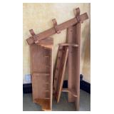 Handmade Oak Wall Mount Shelves