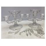Cambridge Glass Candlestick Holders