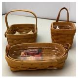 Longaberger assortment of Booking Baskets