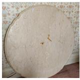 Stone Table Top (Travertine?) 37in dia