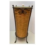 Longaberger Umbrella Basket & Wrought Iron Stand