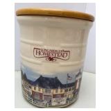 Longaberger Homestead Utensil Crock & Lid