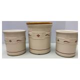 Longaberger Pottery Utensil Crocks