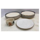 (8) Pfaltzgraff Juniper Pattern Plates &
