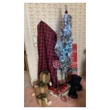 Frosted Skinny Tree, Storage Bag, Wooden Decor
