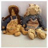 Vtg Handmade Dolls