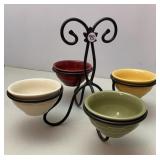 Longaberger Pottery  Condiment Stand