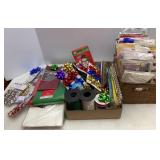 Large Tote of Gift Wrapping Supplies