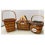 Longaberger Signed 25th Anniversary & Bee Baskets