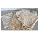 Doilie Table Cloths 48in sq, 59x79 & unsure